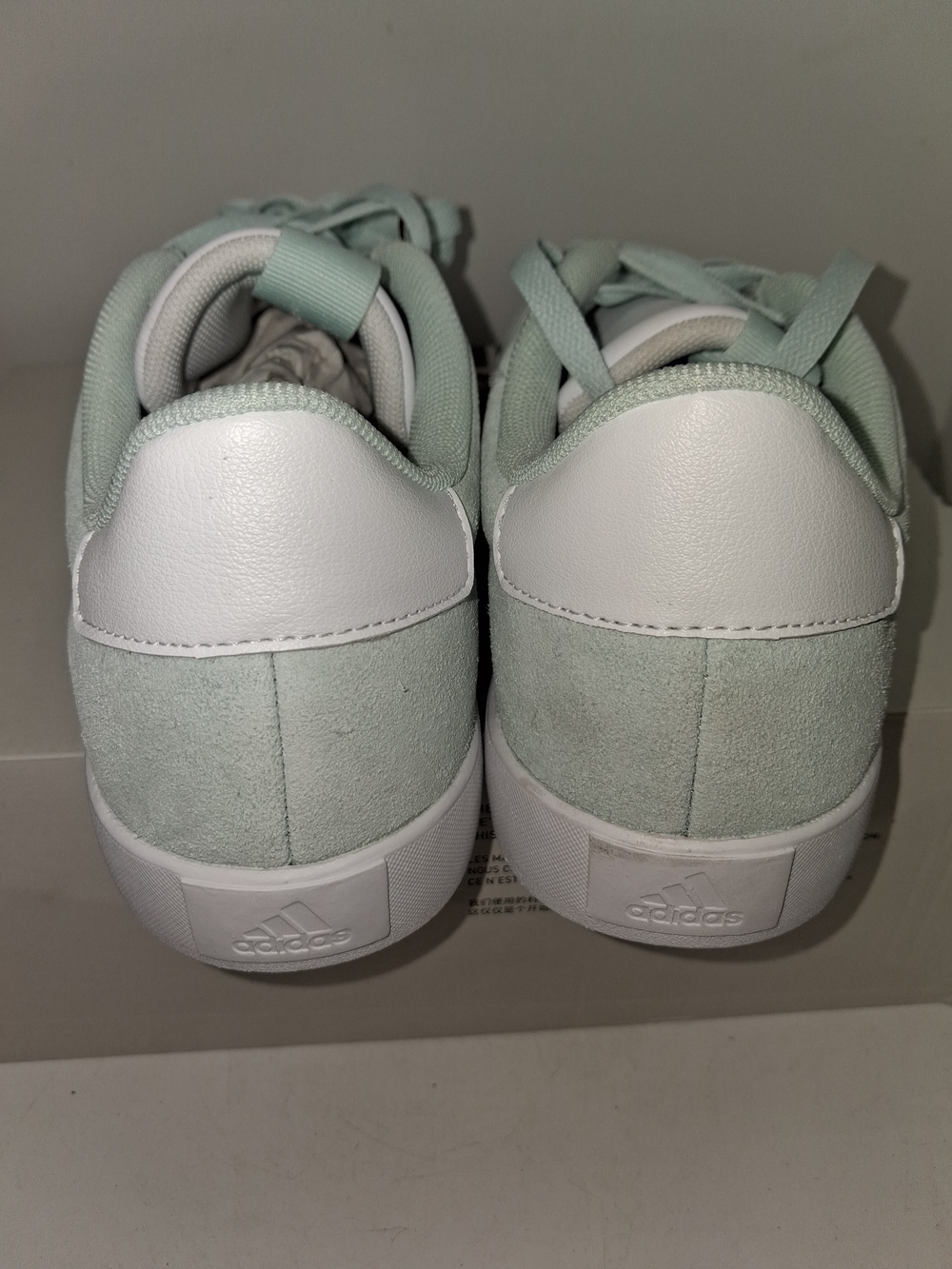 adidas Women's Mint Green Suede Sneakers with White Stripes - Picture 6 of 11